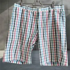 H&M ショートパンツ メンズ　ライトブルー チェックEUR50 L-XLのサムネイル