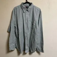 Chaps グリーン系チェック 長袖シャツ