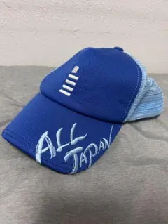 ALL JAPAN メッシュキャップ 青　ソフトテニス、テニス、バドミントン
