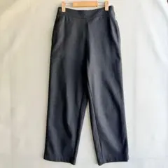 美品　ユニクロ　レディース　ブラッシュドジャージーストレートパンツ M グレー