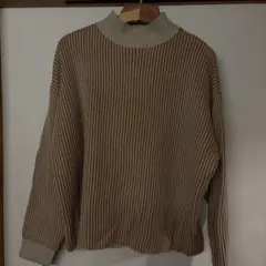 LOWRYS FARM リブ編みハイネックセーター