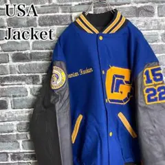 HOLLOWAY バーシティジャケット XL 袖レザー スタジャン アメカジのサムネイル