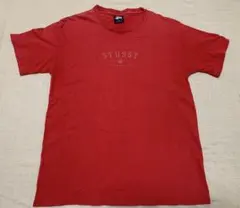 USA製 STUSSY ステューシー Tシャツ 紺タグ レッド系 90s