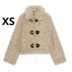 ZARA トグルボタン フェイクファージャケット XS 新品