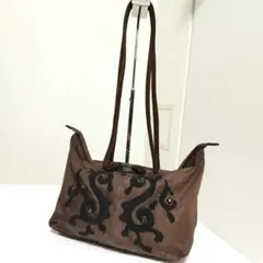 美品☆　プラダ　アーカイブ　ビジュー　ナイロン　スウェード　ショルダーバッグのサムネイル