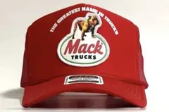 MACK TRUCKS トラッカーキャップ　レッド　新品　パッチ&プリント