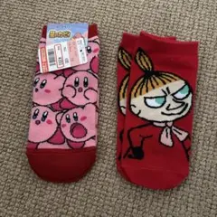 星のカービィとムーミンの靴下セット 19-24cm