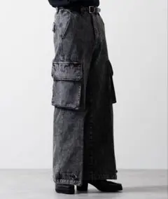 【新品】CLEL.M-47 タイプ ミリタリー フレア カーゴ パンツ