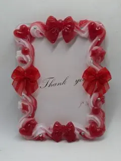 ホイップデコトレカケース　赤リボン