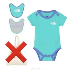 美品　ノースフェイス　半袖ロンパース　80