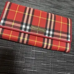 ENRICO COVERI エンリココベリ 長財布 タータンチェック レッド 赤のサムネイル