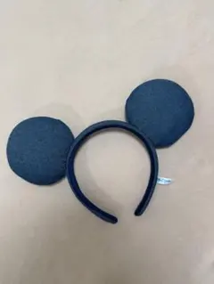 ミッキー　カチューシャ　デニム　シンプル