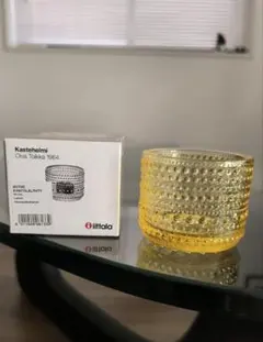 【廃盤色】iittala カステヘルミ キャンドルホルダー／レモン