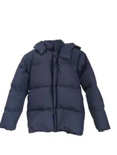 【週末限定再値下げ！】グリーンレーベル ネイビー フード付 ダウン 155㎝