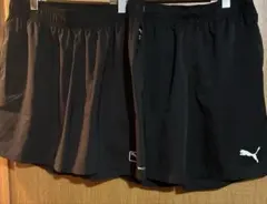 【2枚セット】PUMA ハーフパンツ XL/XXL 大きいサイズ 黒