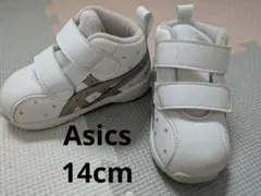ASICS ベビー スニーカー ホワイト 星柄