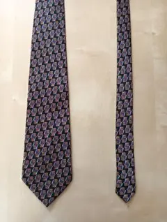 LANVIN 幾何学模様 シルクネクタイ