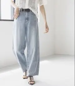 グローバルワーク　GOODデニムバギーパンツ ライトブルー　XSのサムネイル