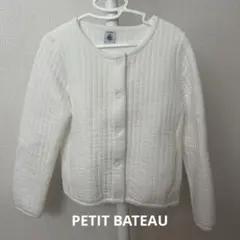 PETIT BATEAU ホワイトカーディガン 116cm