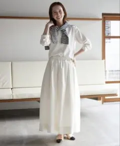 yori コットンカラー刺繍ニット ホワイト - メルカリ