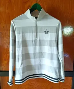 流行✩︎新品　JUN & ROPE ストライプ ハーフジップシャツ　レディース　S 流行✩︎新品 JUN & ROPE ストライプ ハーフジップシャツ レディース S