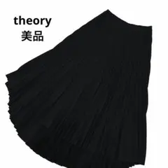 theory luxe ロングプリーツスカート ブラック - メルカリ