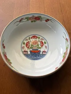 花柄装飾のボウル 直径約20cm