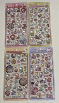 全て国内正規品　サンリオ和柄ハローキティ　ボンボンドロップシール４枚セット