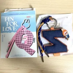 ラブブ　PIN FOR LOVE イニシャル　アルファベット　キーリング Z