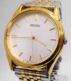 稼働 SEIKO ゴールド V701-1920 クオーツ メンズ腕時計 S315