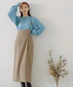 レースアップナロー2wayスカート