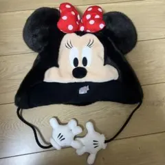 ミニーマウス 耳付き帽子 フリーサイズ