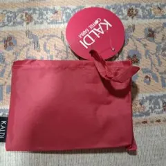 新品*KALDI エコバッグ スモーキーピンク　オンライン限定