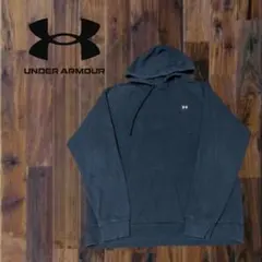 ひ*み様 アンダーアーマー パーカー XL ネイビー プルオーバー ロゴ ワンポ
