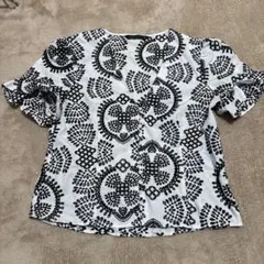 ZARA WOMAN 半袖シャツ M 花柄刺繍