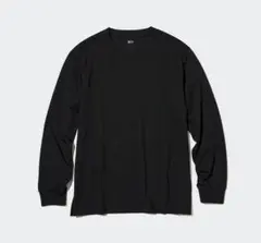 ユニクロ　エアリズムコットンUVカットクルーネックT（長袖）　ブラック　4XL