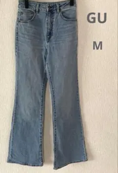 GU スリムフレアジーンズ　フレアデニム　ブーツカット　デニム　パンツ　M