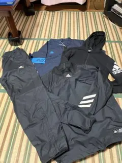 半額以下！限界値adidas150.160男女不問　パーカー上下4点まとめ売新品