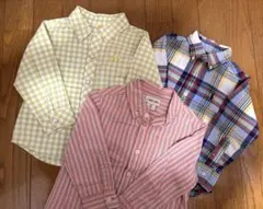 ベビー長袖シャツ おまとめ3枚セット 90〜95cm