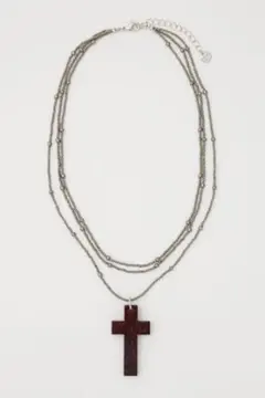 LAGUA GEM CROSS BEADS ネックレス　ブラウンのサムネイル
