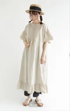 サマンサモスモス　ドビー切り替えレースワンピース