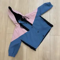 アウター　バイカラー　フード付