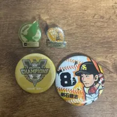 ソフトバンクホークス ピンバッジセット - メルカリ