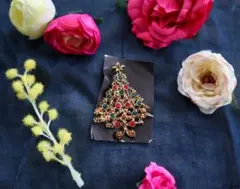 【新品】クリスマスツリー ブローチ マルチカラー