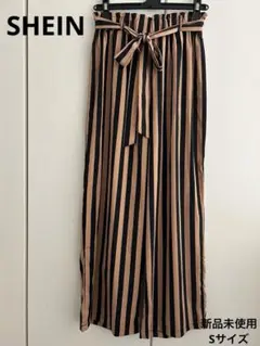 SHEIN ストライプワイドパンツ　S