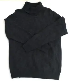 ウール100% ダークグレー タートルネック M　UNIQLO
