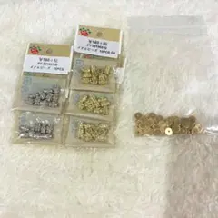 Parts Club メタルビーズ 金 銀 10PCS 5袋 座金 パーツクラブ