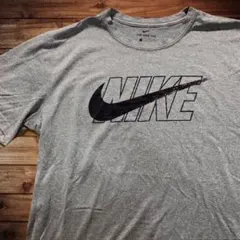 NIKE ビックロゴTシャツ　DRI-FIT  グレー　USA古着