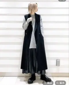 JEANASIS ロングテーラーベスト　黒
