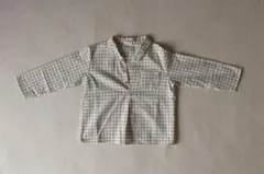 MONBEBE コットンチェック柄シャツ　Mサイズ
